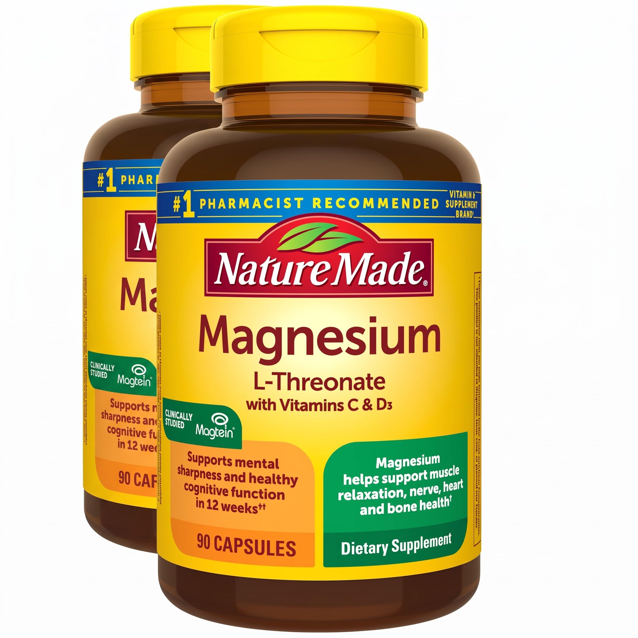 Nature Made Magnesium L-Threonate with Vitamin C & Vitamin D3, 90 Capsules — Amazon image 10