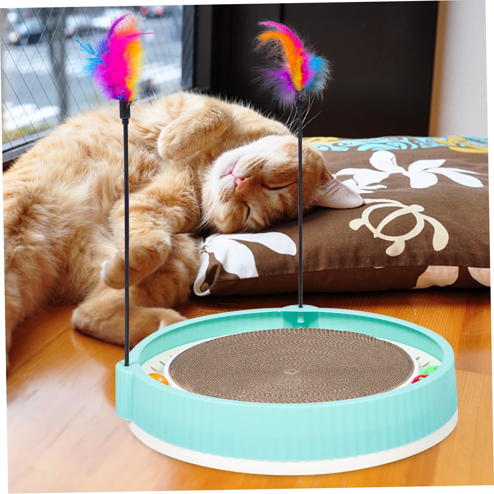 FRCOLOR Katzenkratzbaum Wave Interaktives Katzenspielzeug Indoor Katzenzubehör Kratzbaum Pfosten Set Grün