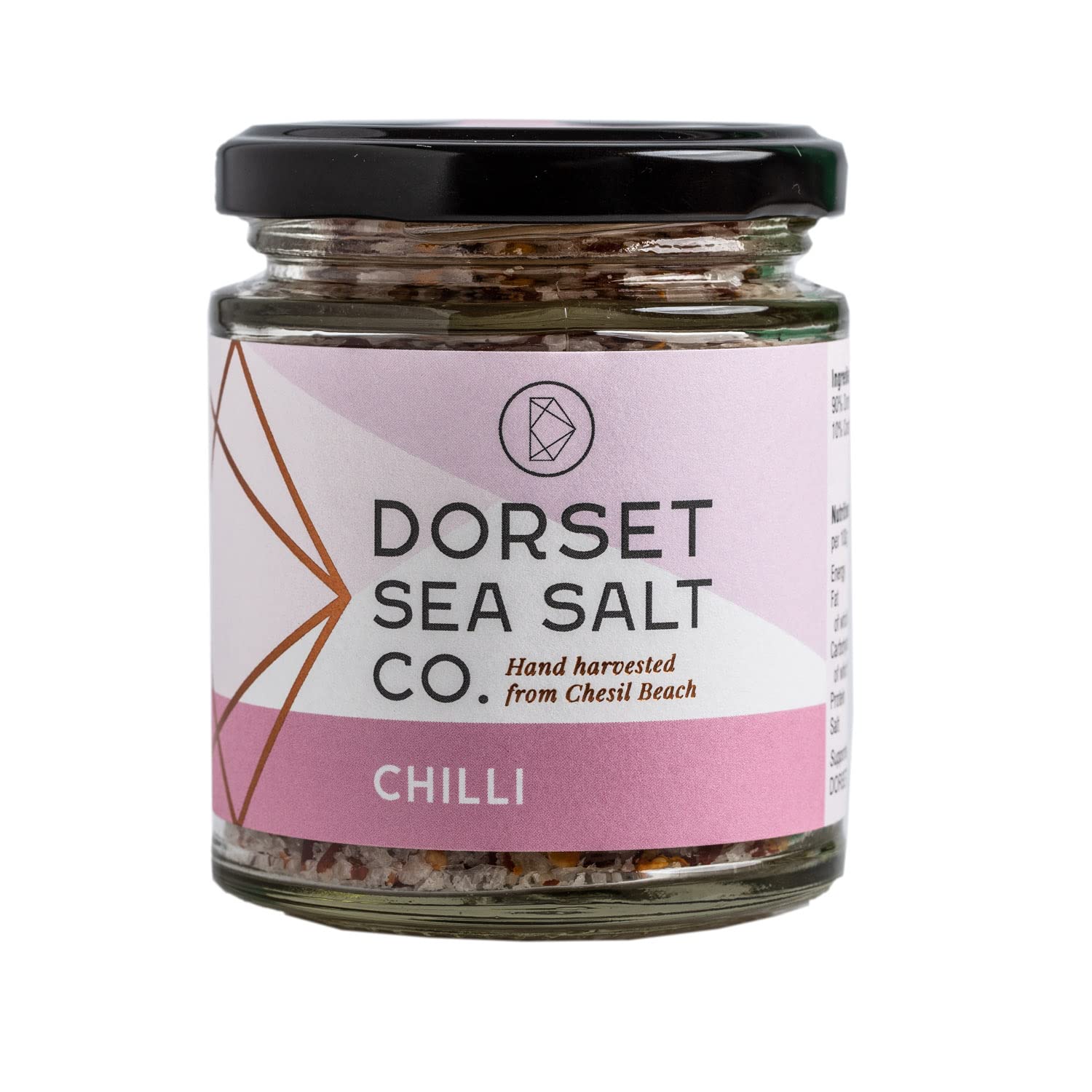 Dorset Sea Salt Co. - Chilli Infused Sea Salt (100g) - Aromatic Blend of Hand Harvested Sea Salt Flakes & Crushed Dried Chilli, Perfect for Seasoning, Marinading or Creating a Delicious Rub