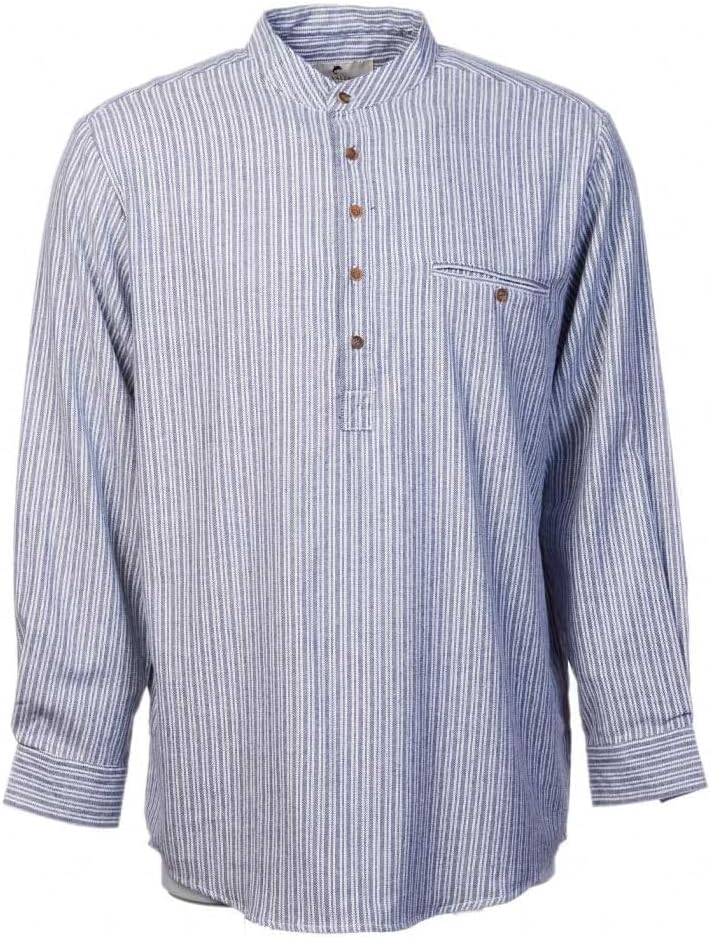 Flannel Cotton Grandfather Shirt - Image 6