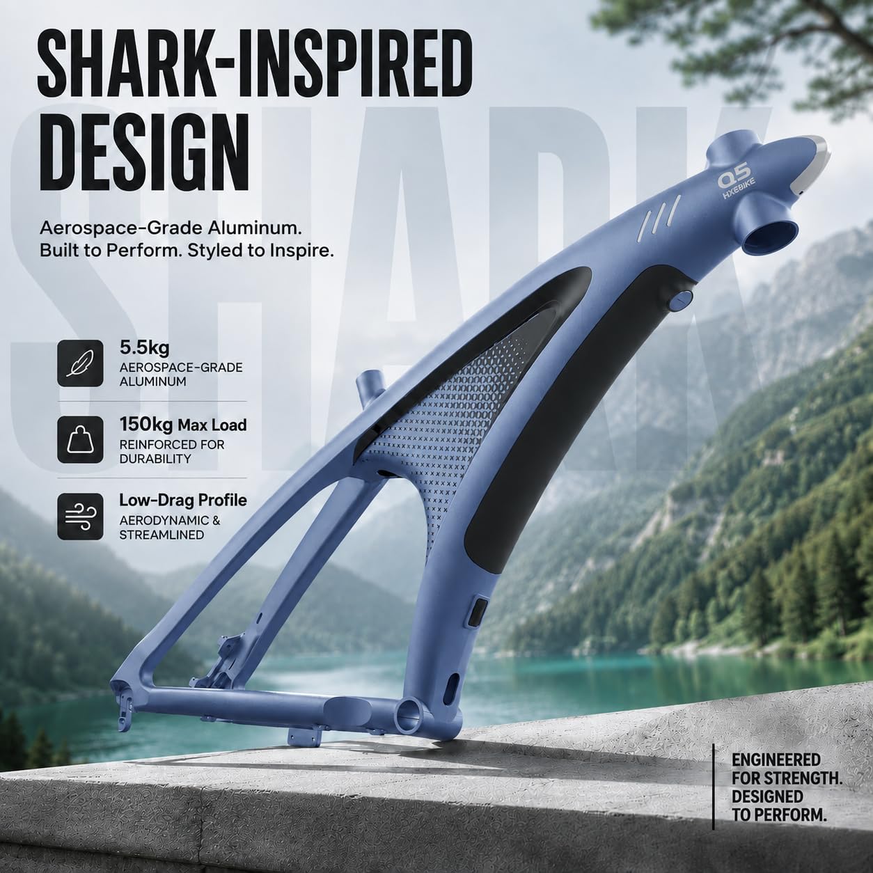 HX Q5 Shark Vélo Électrique Homme,27.5" VTT Électrique Adulte Ville Trajet Quotidien,85Nm 13/20Ah Batterie Amovible,Jusqu’à 60-220KM,Susp. & Freins Hydrauliques,EBike Cyclisme pour Tout-Terrain