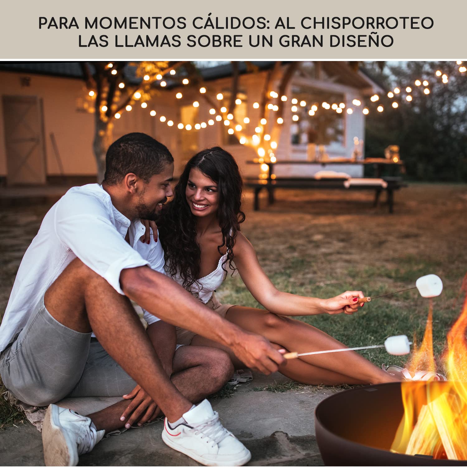 Blumfeldt Brasero Exterior para Jardin, Estufa Exterior para Camping, Brasero de Leña, Quemador de Leña de Acero Barbacoa, Estufas Exteriores y Terraza, Chimenea, Fireball Fire Pit 60x56x60 cm