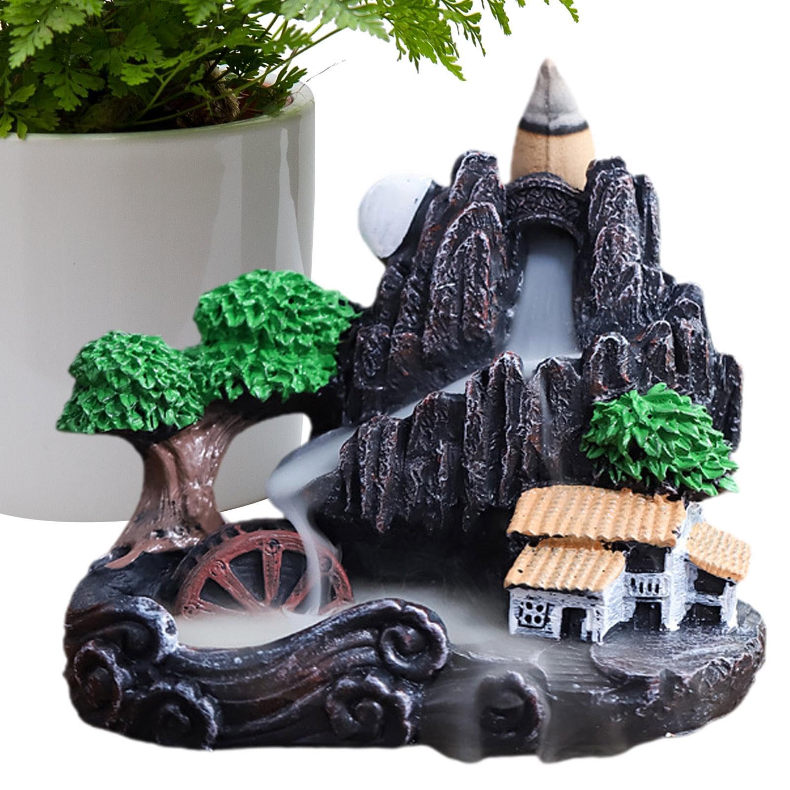 Bruciatore di incenso a riflusso, bruciatore di incenso conico – Supporto | per incenso creativo a riflusso | Ornamento Zen, Bruciatore di incenso per soggiorno, studio, sala da tè, bagno
