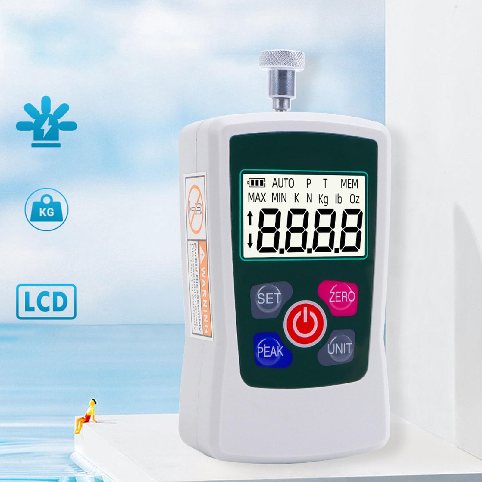 Jauges de force numériques Testeur de laboratoire Équipement de test de recherche ABS pour une mesure précise dans la recherche Outil de mesure portable