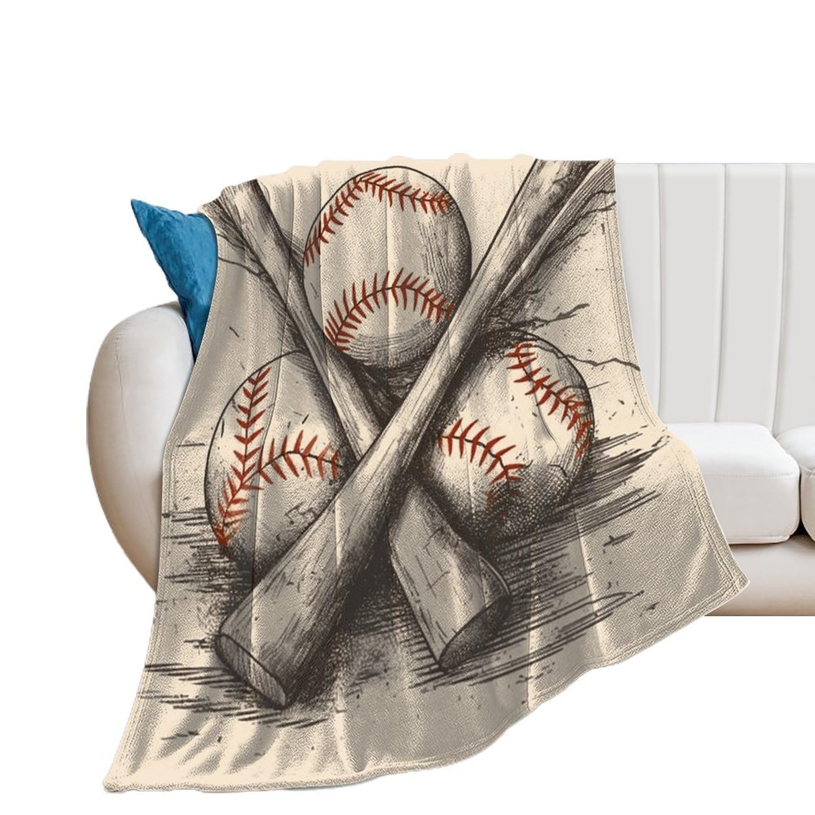 Couverture douce de lit baseball le cadeau idéal toutes saisons pour elle