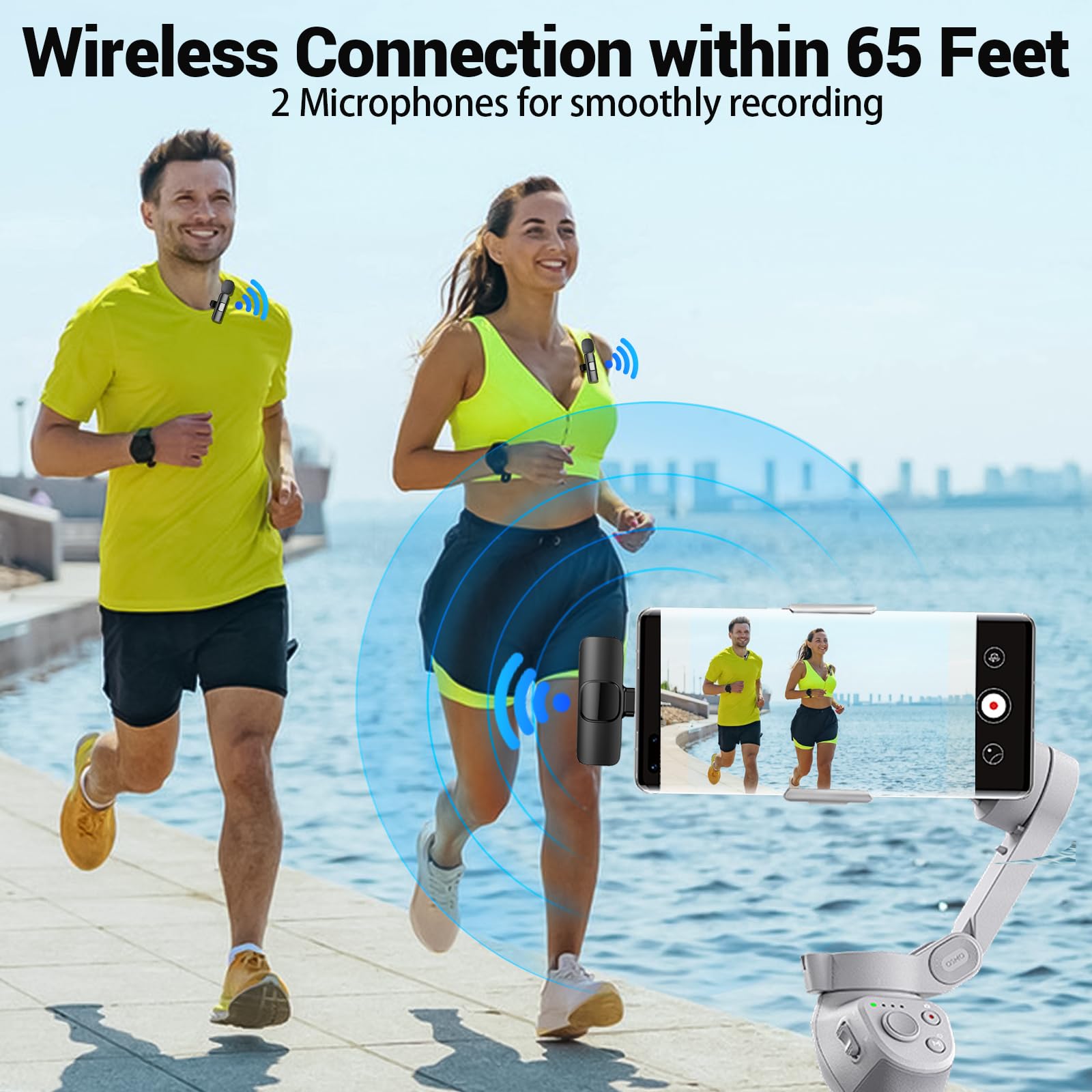 Micro Cravate sans Fil, Mini-Microphone à Clip Plug-and-Play avec Réduction de Bruit, Compatible iPhone, Android, Idéal pour Enregistrement Vidéo, Vlogs, TikTok, Youtube, Streaming en Direct