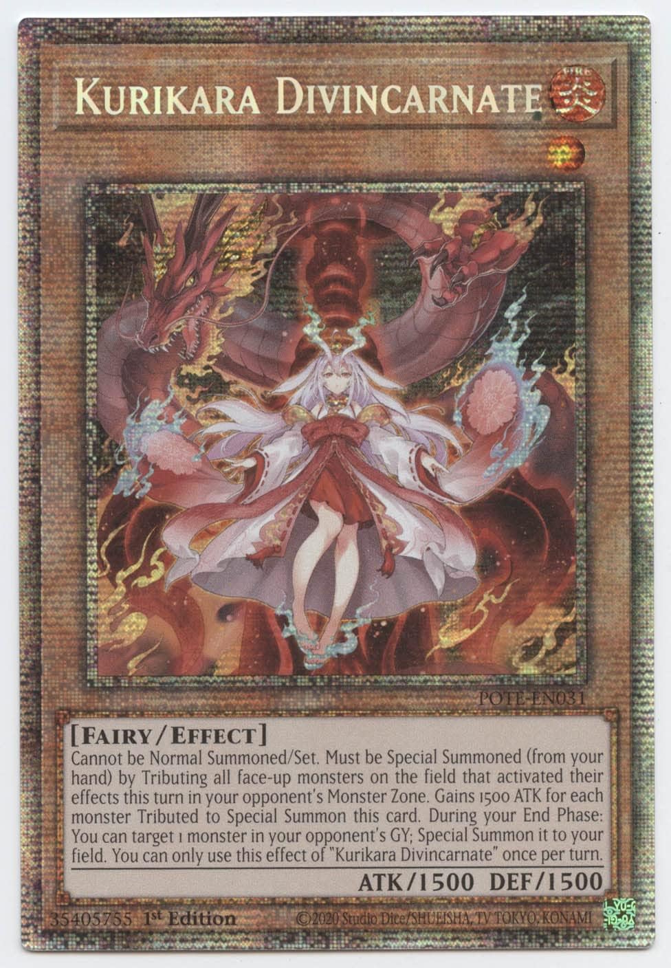 Yu-Gi-Oh! Kurikara Divincarnate - POTE-EN031 - Starlight Rare - 1st Edition