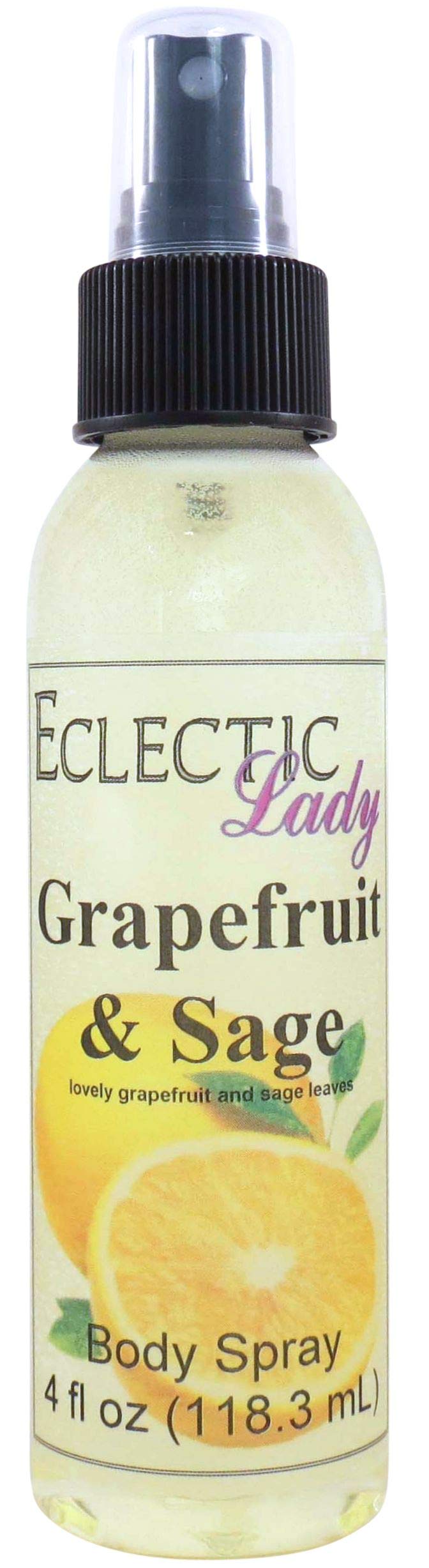 Eclectic Lady Grapefruit And Sage Body Spray, Double Strength, 4 ounces, Body Mist for Women with Clean, Light & Gentle Fragrance, Cologne with Soft, Subtle Aroma For Daily Use