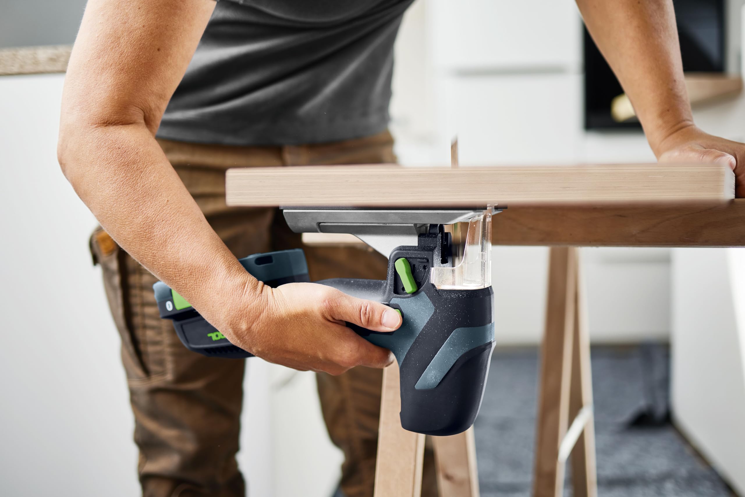 Festool Seghetto Alternativo a Batteria PSC-E 18 EB-Basic, 23mm Corsa, Batteria 18V, Leggero 1,7kg