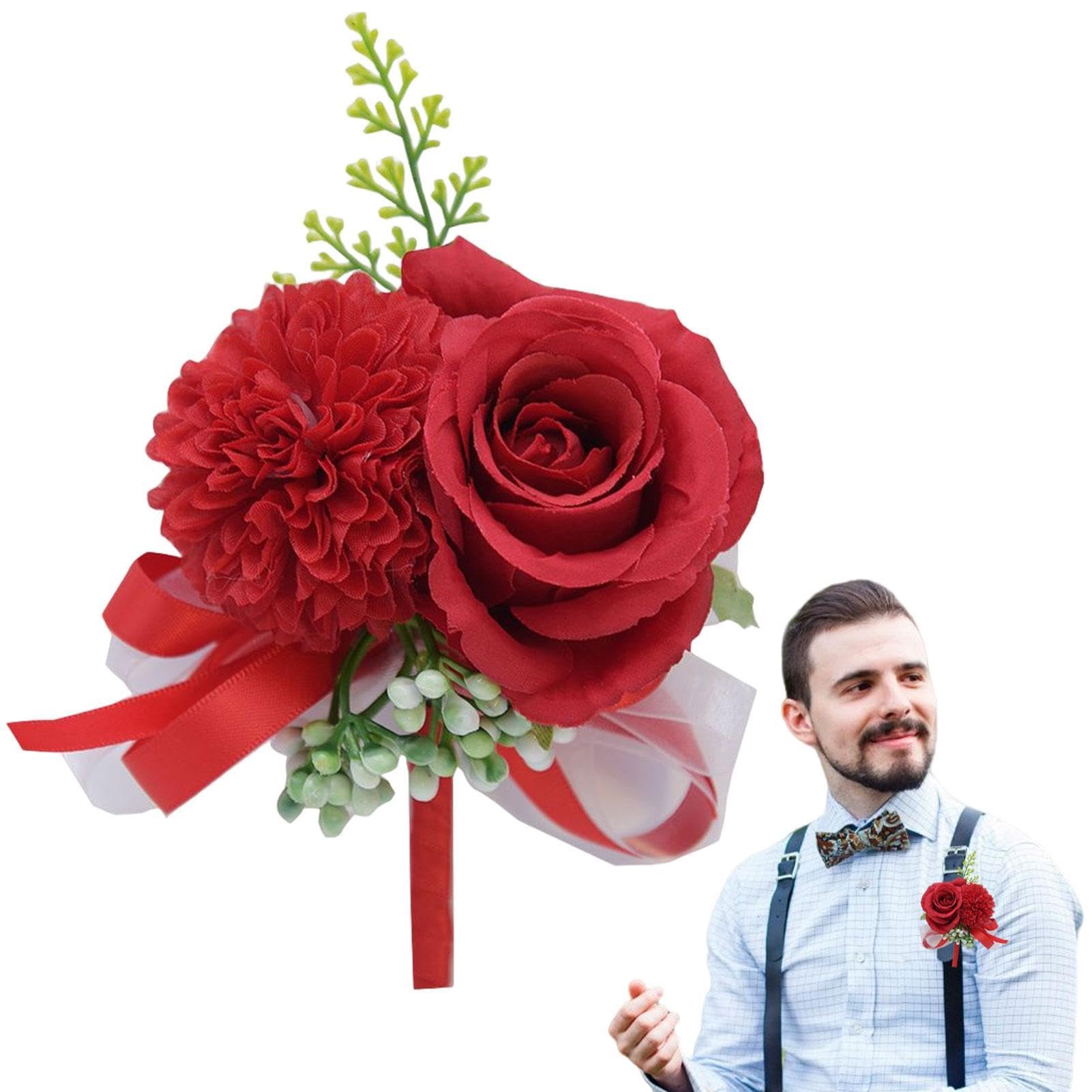 Boutonnière de Mariage pour Hommes, de Boutonnière, Boutonniere Mariage, Boutonnière Corsage Mariage, pour La Fête Mariage Bal Homme de Décoration