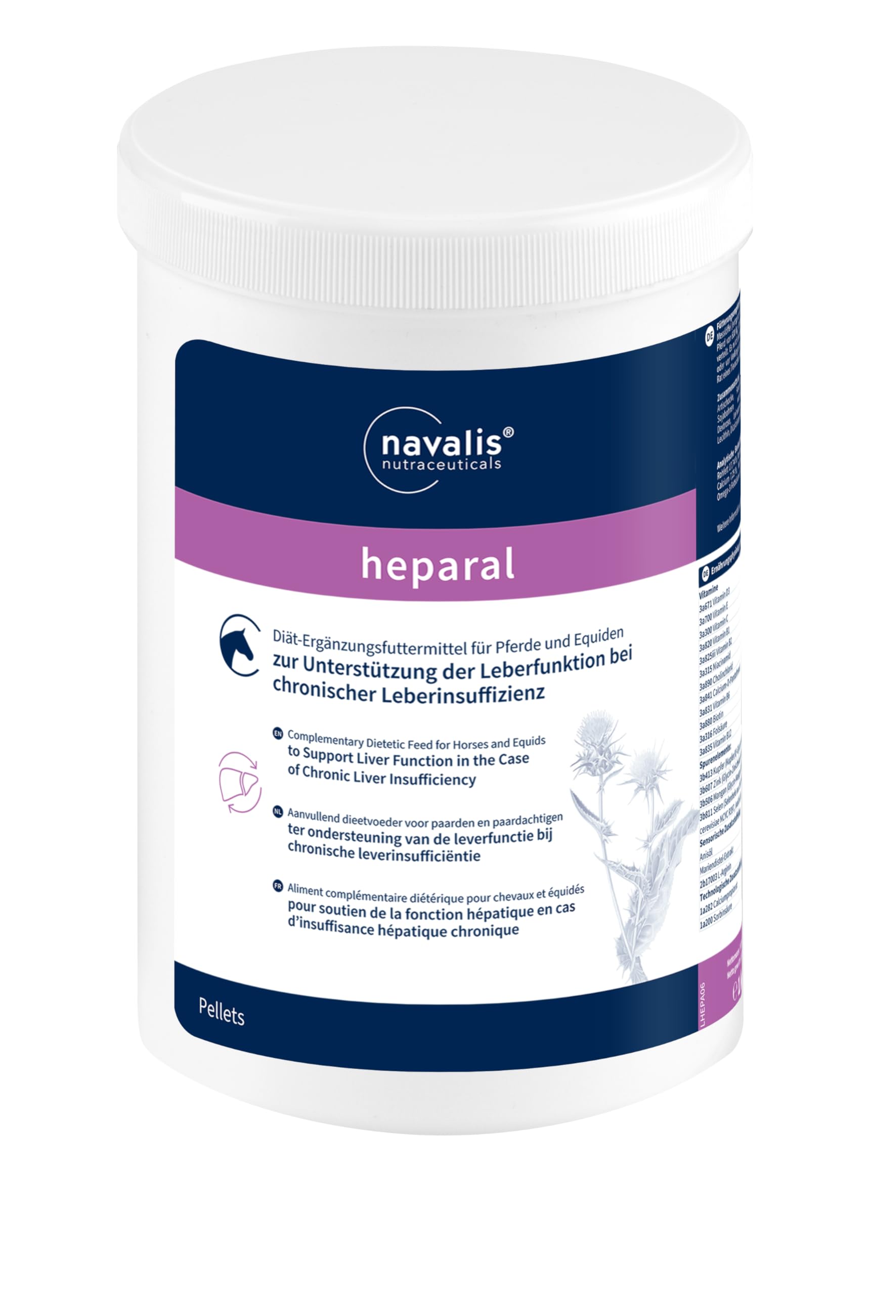 navalis heparal Horse Pellets | 1 kg | Diät-Ergänzungsfuttermittel für Pferde und Equiden zur Unterstützung der Leberfunktion bei chronischer Leberinsuffizienz | Mit Fenchel