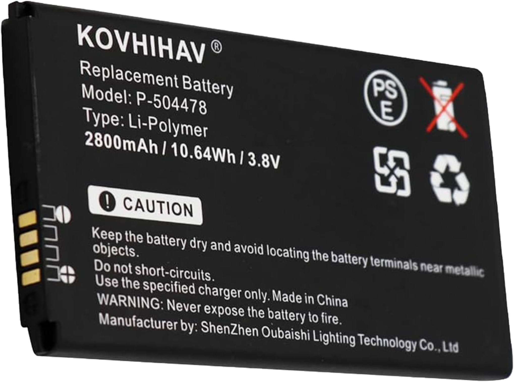 Replacement Battery for ADT Command Secondary Color Touchscreen Keypad,fits P-504478 2800mAh 3.8V