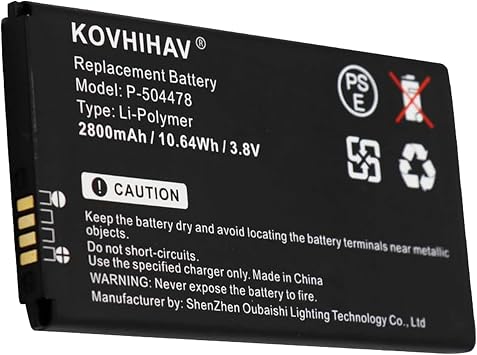 Replacement Battery for ADT Command Secondary Color Touchscreen Keypad,fits P-504478 2800mAh 3.8V