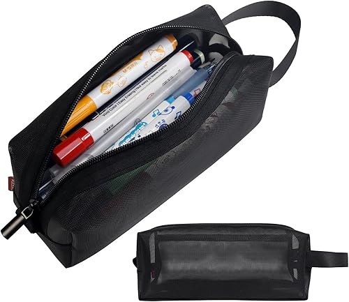 Miniatura 134 de Fmeida Estuche para lápices estético, bolsa de lápices de gran capacidad, estuche portátil para bolígrafos, oficina, papelería, bolsa de maquillaje