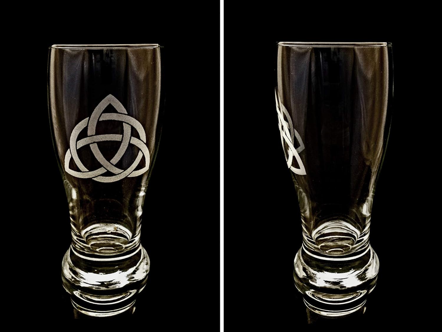 Trinity Knot Pint Glass – Personalized Celtic Knot Engraved Beer Glass, 19oz