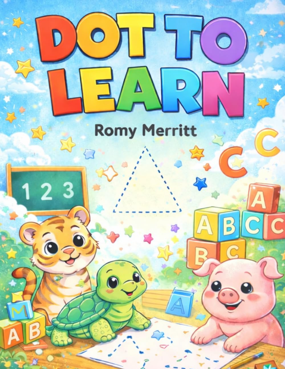Dot to Learn: Connect the Dots Animals Activity Book, Learn ABC, Numbers & Shapes for Kids Ages 3-5