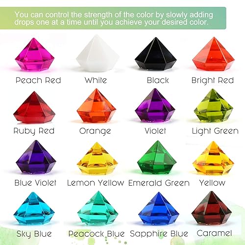 Miniatura 2 de Paquete de resina epoxi de 80 onzas y tinte de resina de 16 colores para manualidades de resina epoxi, colorante de resina
