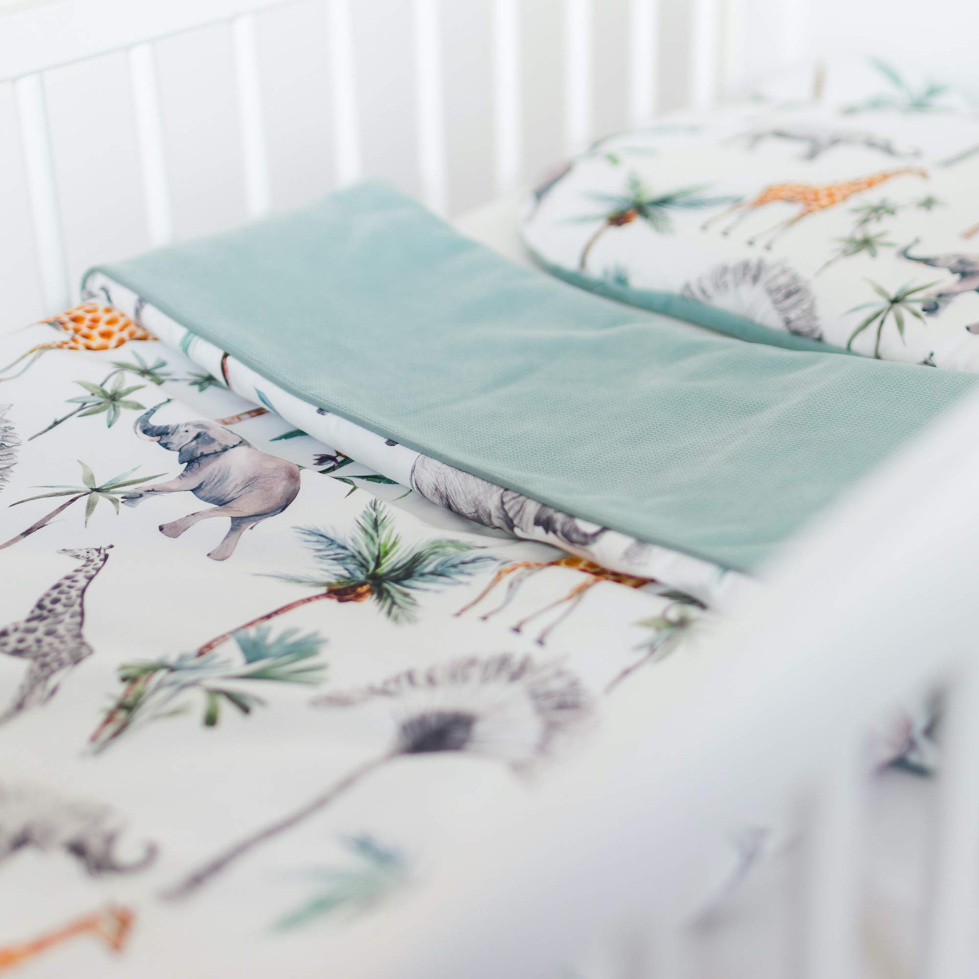 Sevira Kids | Couverture Plaid réversible, Safari - 70 x 100 cm - Made in France