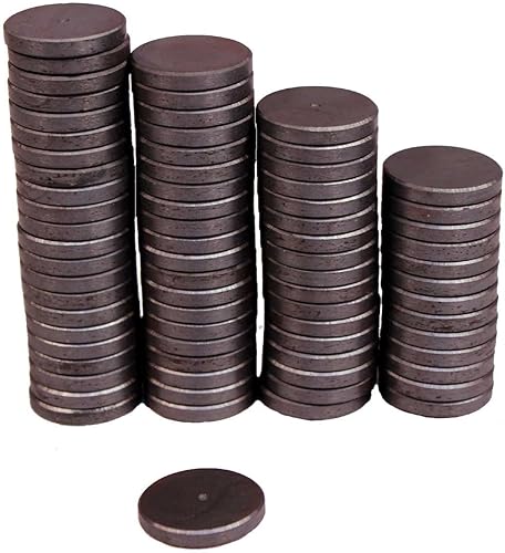 Miniatura 5 de Creative Hobbies Imanes industriales de cerámica - Disco redondo de 1 pulgada (25 mm) - Imanes de ferrita a granel para manualidades, ciencia y