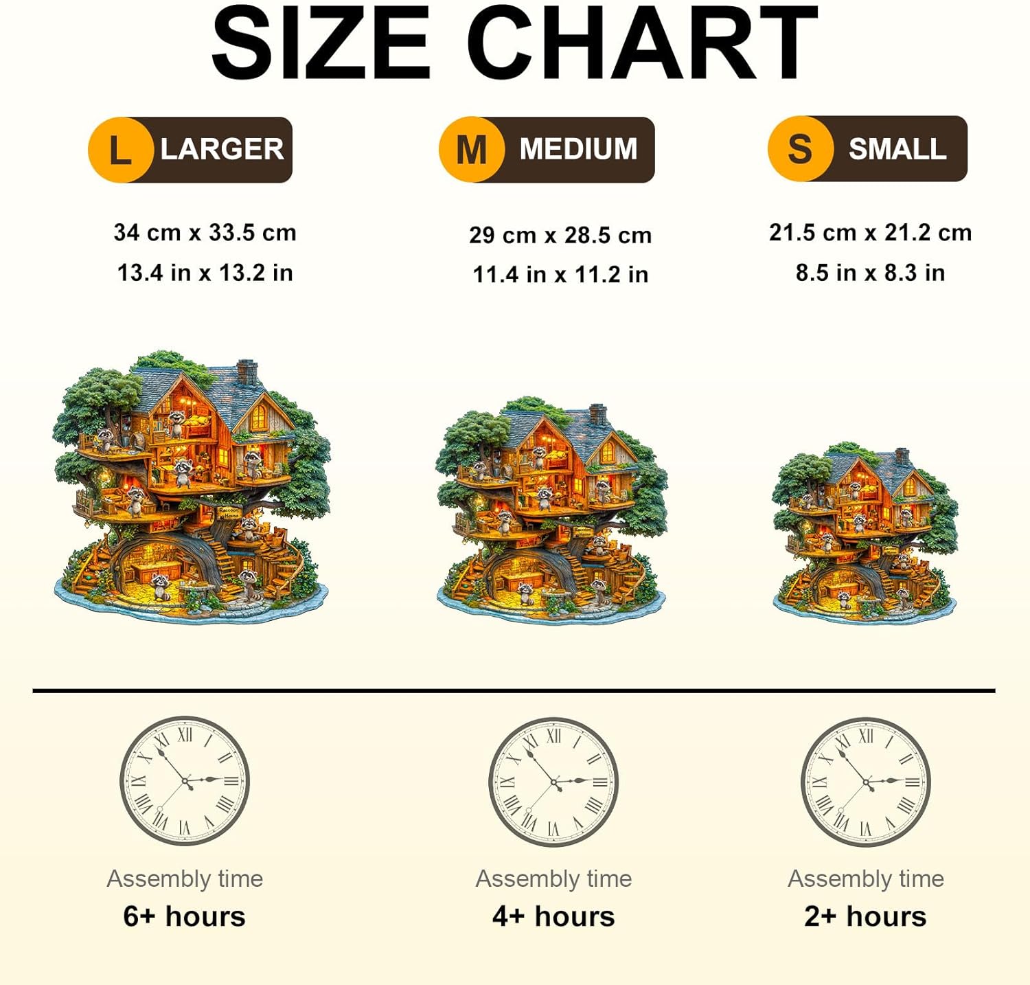 Wooden Puzzles for Adults - Raccoon House Wood Puzzles Adult - Unique Animal Shape Wooden Jigsaw Puzzles for Adults for Puzzle Lovers, Family (13.4 * 13.2in -300 Pieces)