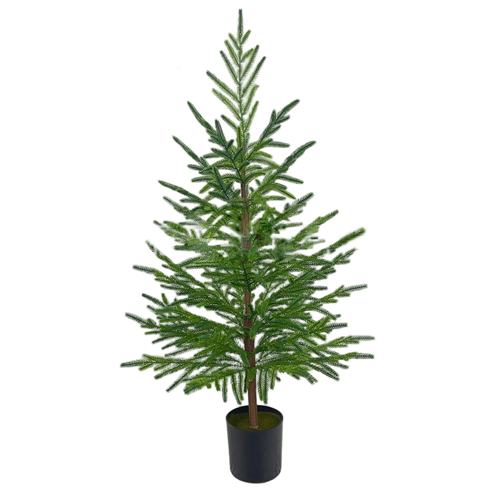 Esiifuu Green Jorzer Artificial Christmas Trees 3Ft Lifelike Norfolk Pine Christmas Tree With Black Pot Realistic Decorations For Indoor Outdoor