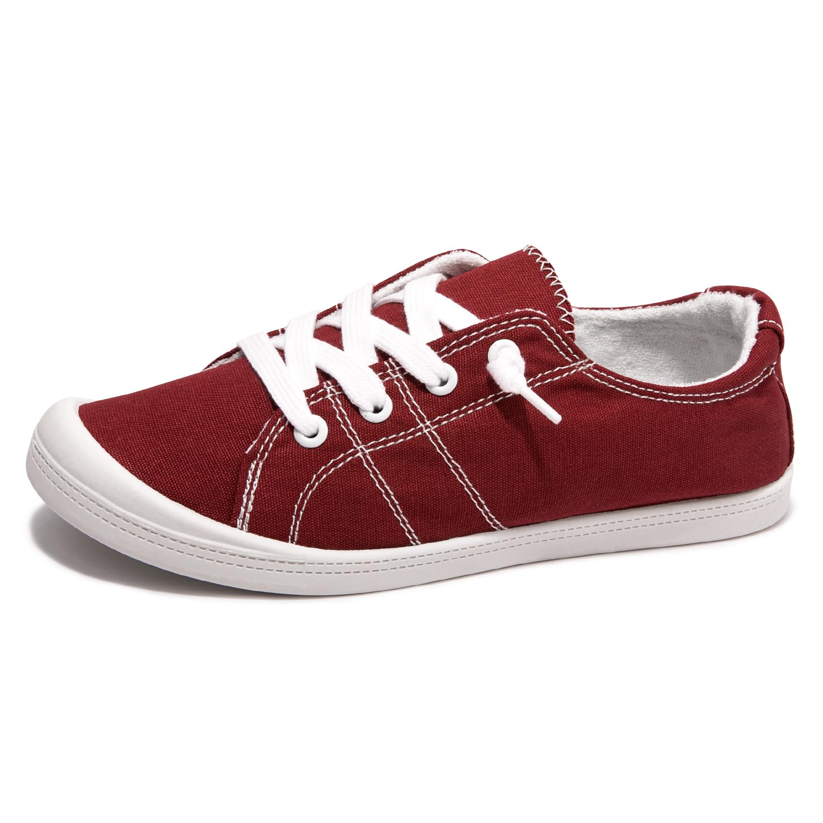 Womens Slip On Shoes Comfort Canvas Sneakers with Low Top Casual Fashion Shoes for Women Walking with Non