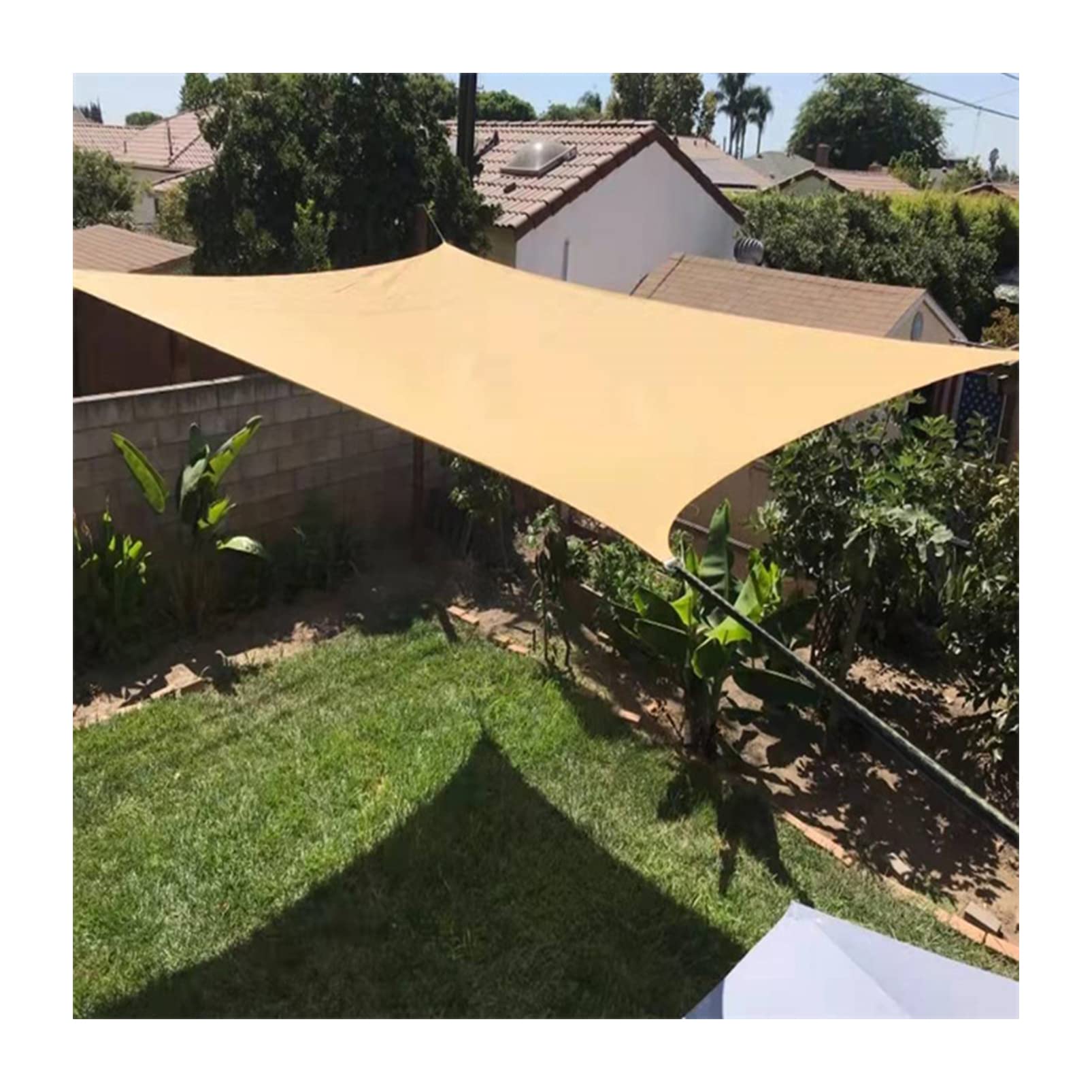 Sand Sun Shade Sail Prostokąt poliester tkanin Oxford Suncreen Arecreen Pergola Shade Żagle Balkonik UV Waterproof For Yard Patio Lawn Garden Outdoor, wiele rozmiarów