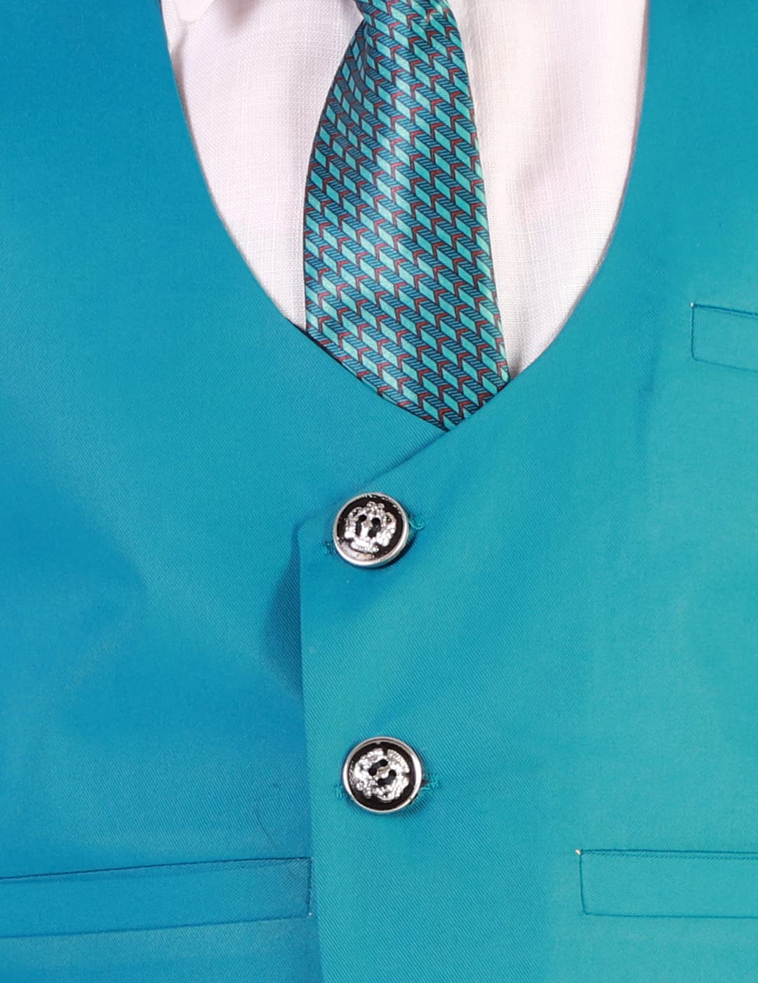 Pro-Ethic Style Developer 3 Piece Suit for Boys | Kids Wear Suit Set Coat, Pant, Tie & Shirt(Turquoise) 13-14 Years 3