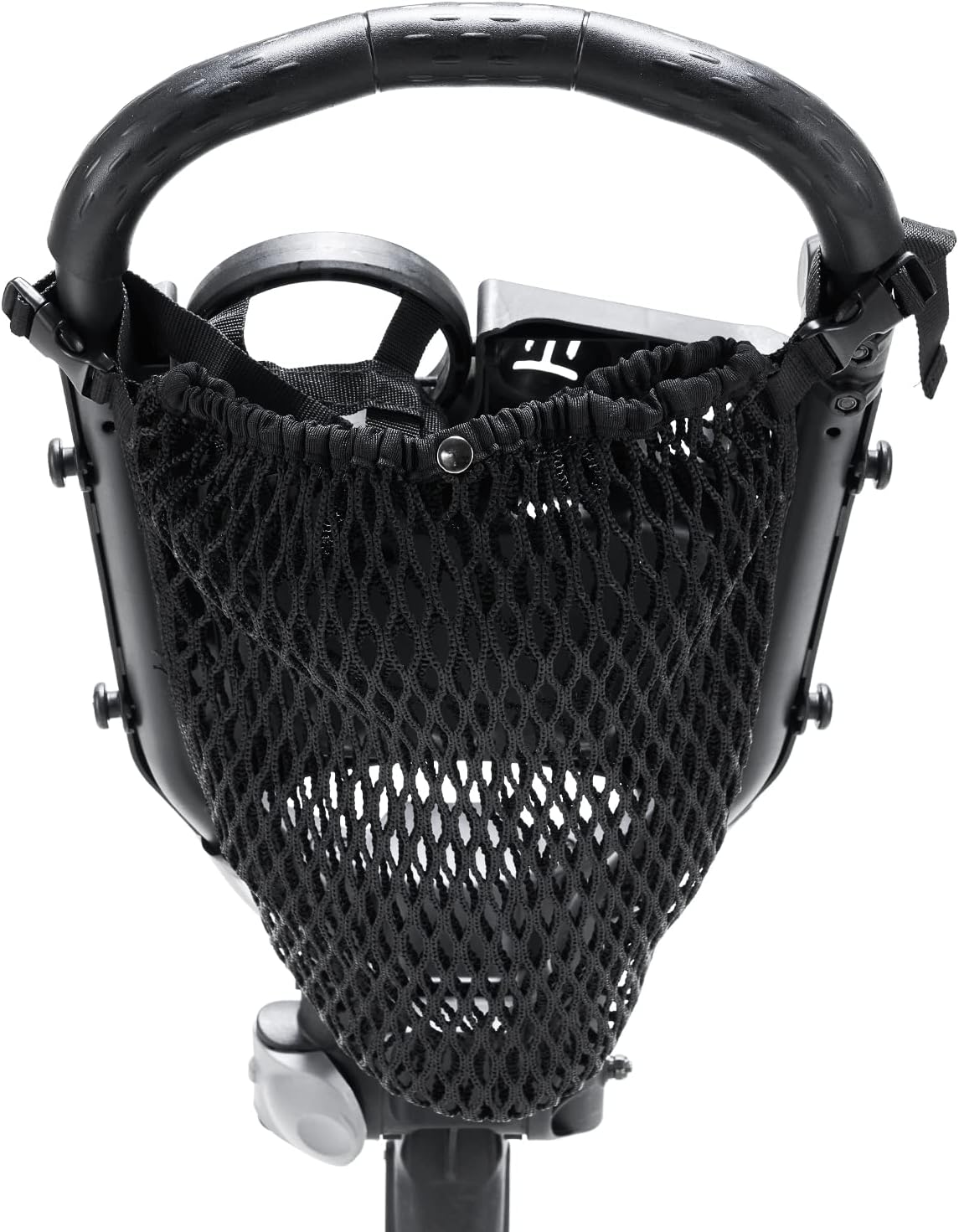 KVV 3 Wheel Foldable/Collapsible Golf Push Cart with Universal Golf Cart Organizer Polyester Net Mesh Storage Bag