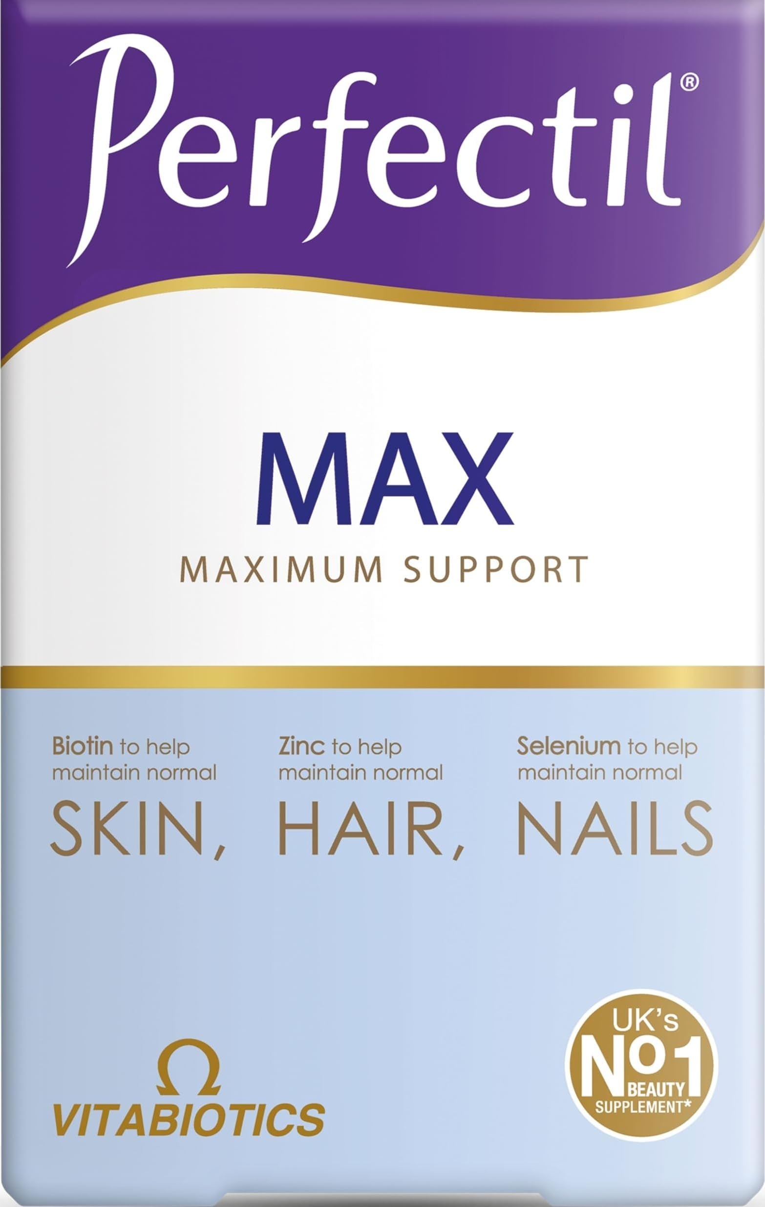 Vitabiotics Perfectil Max 56 Tablets and 28 Capsules Maximum Skin Hair EXP 07/26