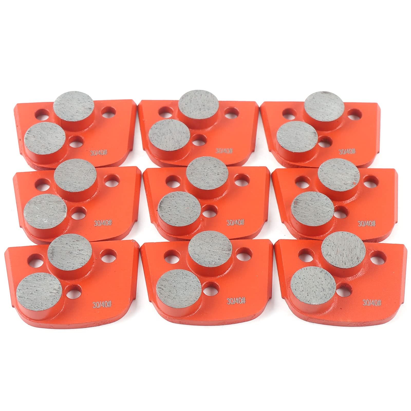 Hteedy Trapezoid Diamond Floor, Trapezoid Diamond Concrete Grinding Disc Pad Grinding Wheel 30/40 Grinding Disc Medium Bond Metal Scraper Grinder Floor Concrete, 9Pcs