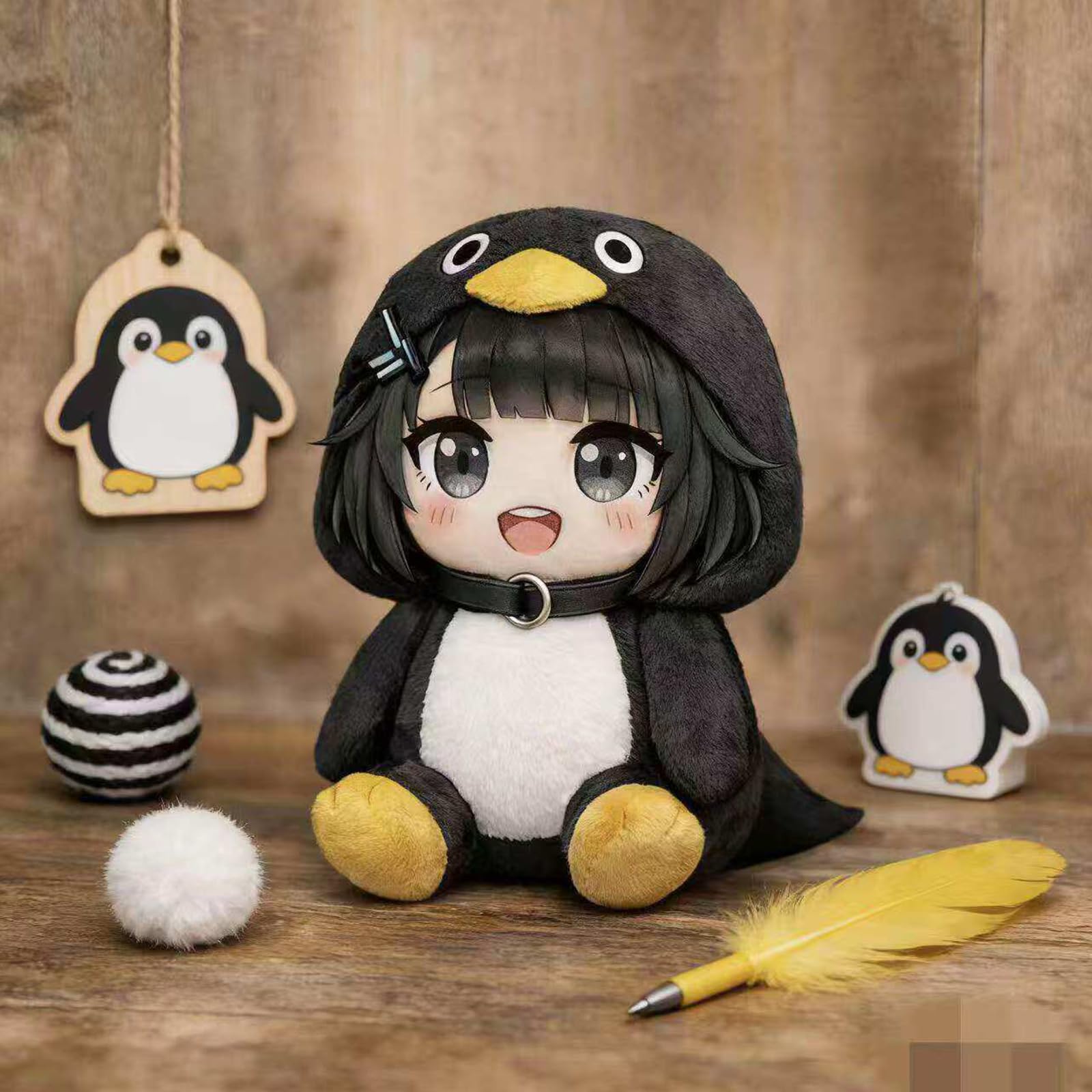Generico Peluche Gugu Gaga Pinguino, Gugu Gaga Penguin Pupazzo, Gugugaga Penguin Peluche Carino e Soffice, Bambola Meme Pinguino Gugugaga Lavabile ed Elegante, Regalo per Fan (A-con suono 40cm)
