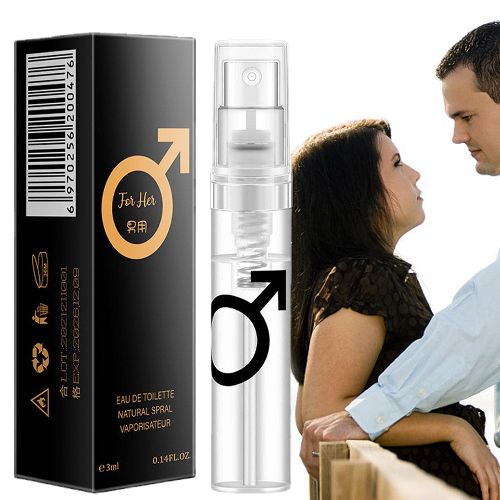 Romance Pheromone Perfume, 3ml Pure Romance Pheromone Perfume, Love For Men To Attract Women, Long Lasting Pheromone Perfume, Portable Balm Long Skin Fragrance, Charming Fragrance