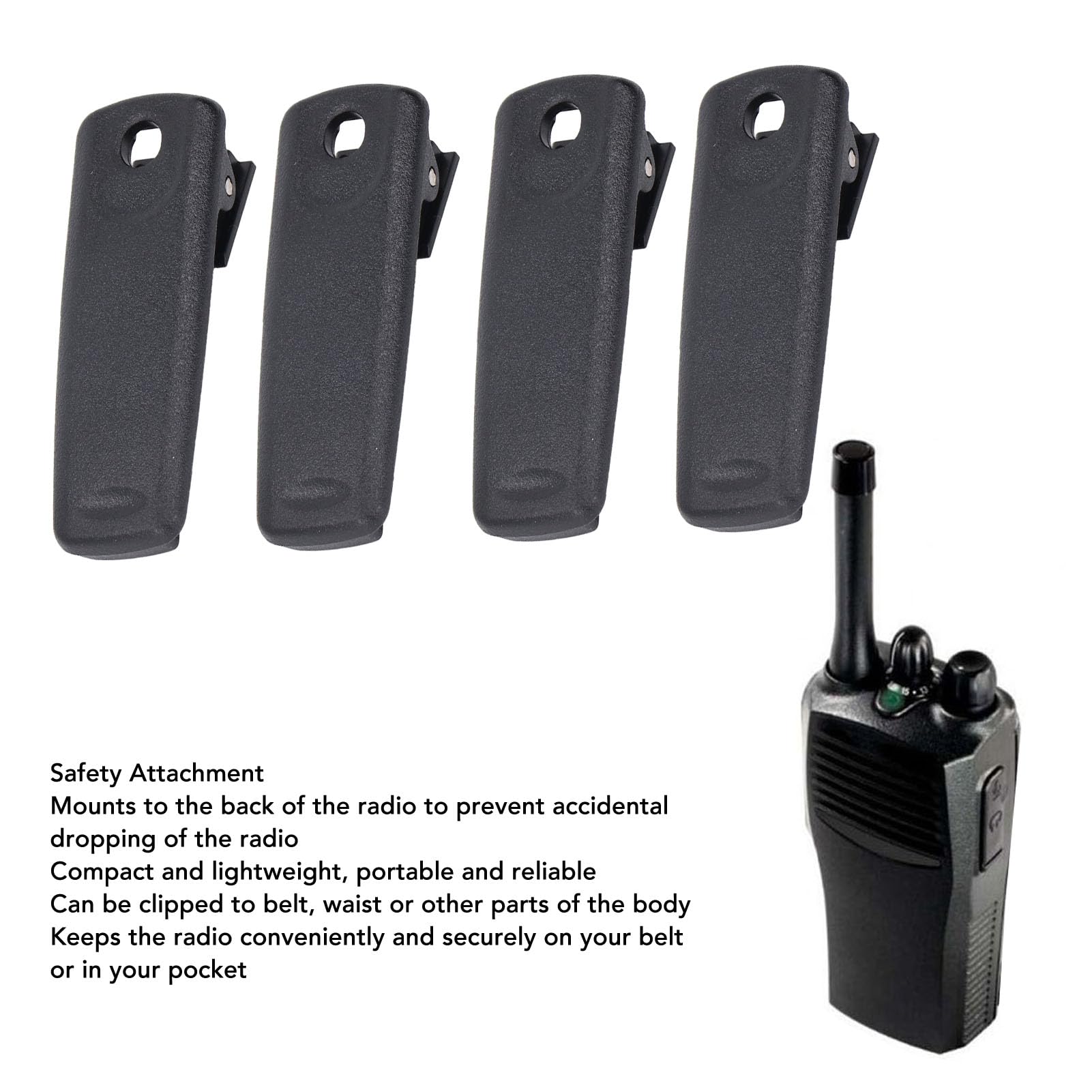 4 szt. Zaczep na Pasek do Radia Walkie Talkie Zaczep na Pasek do Standardowego Horizon HX400 W, VX290, SBR29LI