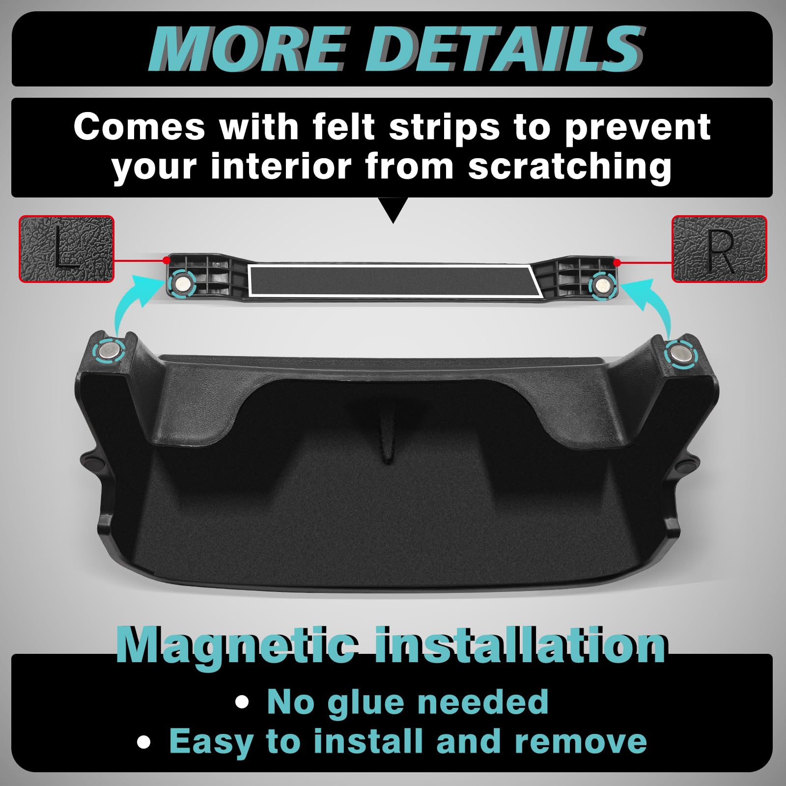 Snapklik.com : BestEvMod Center Console Under LCD Screen Organizer ...
