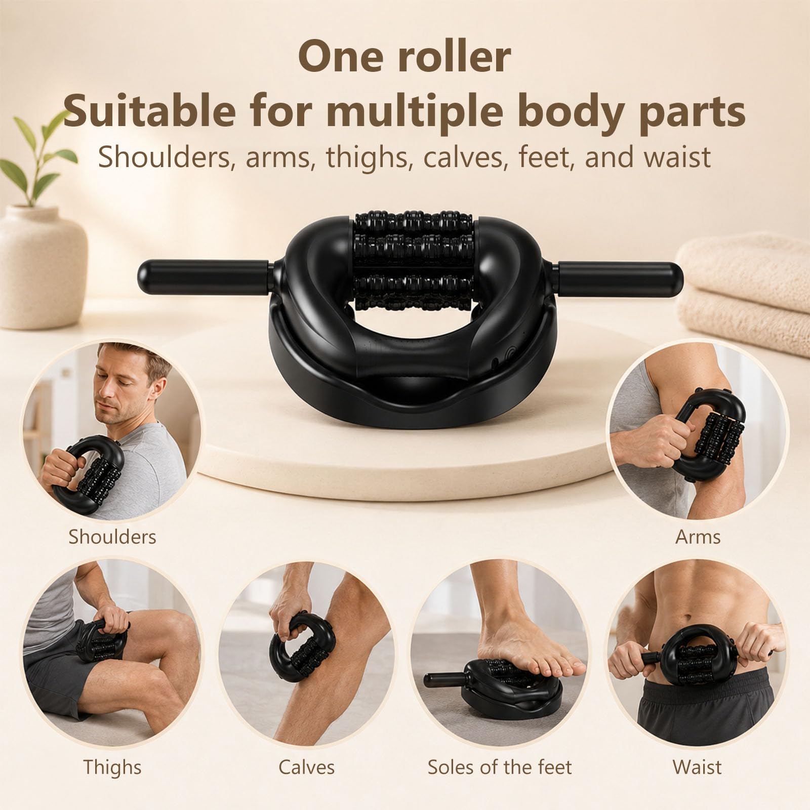 Appareil De Massage Portable à Double Usage,Petit Rouleau De Massage