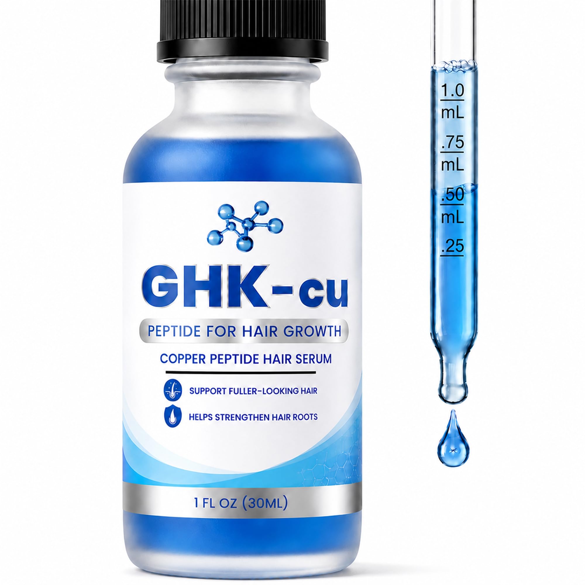 GHK-Cu Copper Peptide Hair Growth Serum, 1 fl oz