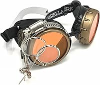 Vista 36 de Lentes estilo victoriano Steampunk con diseño de brújula, lentes de colores y lupa ocular A.Azul