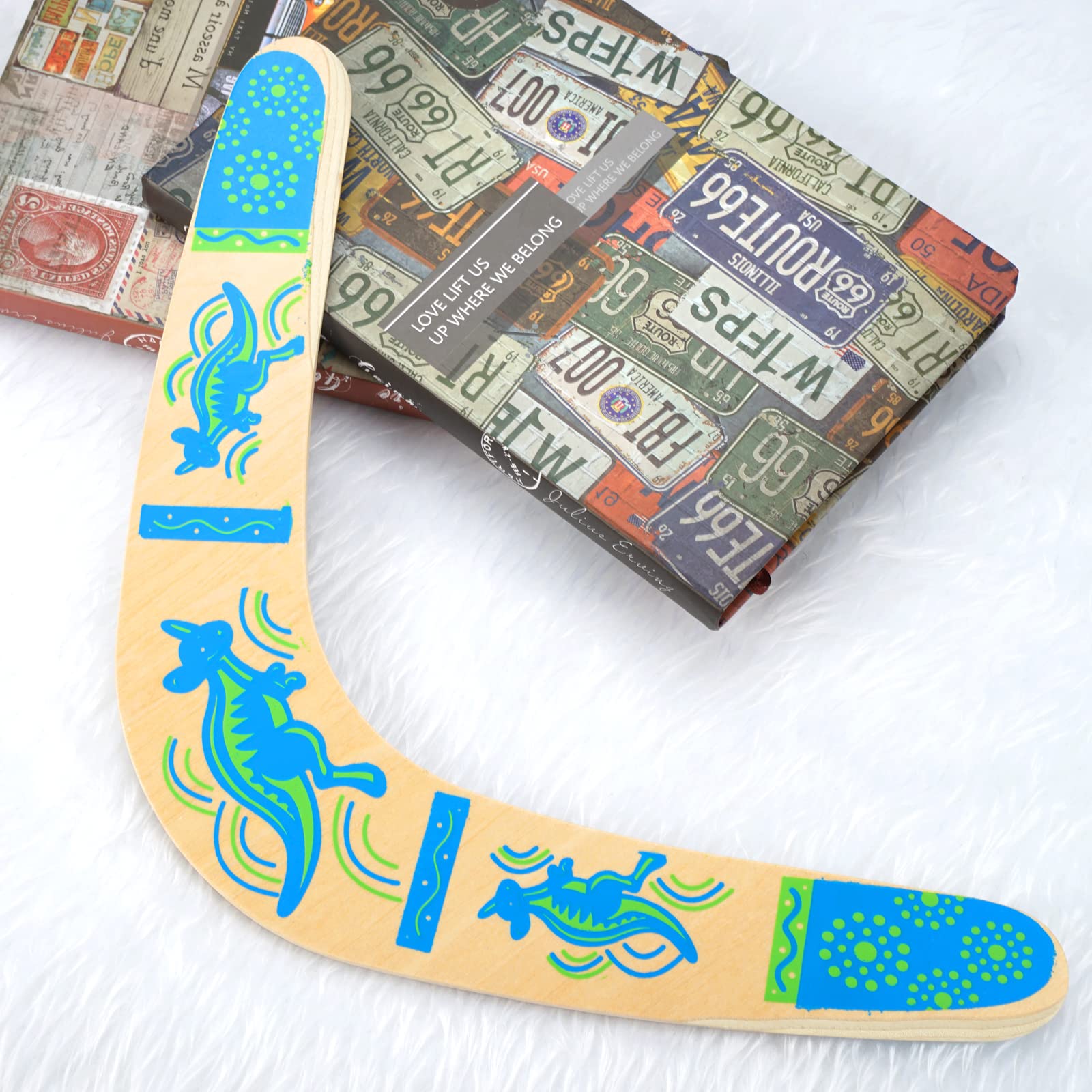 JINSION Boomerang, Ritorno Boomerang Bambini, Boomerang Volante in Legno a Forma di V, Giochi di lancio Boomerang Giocattolo di Sport all'Aria Aperta Attrezzature Sportive da Gioco per Bambini, Adulti
