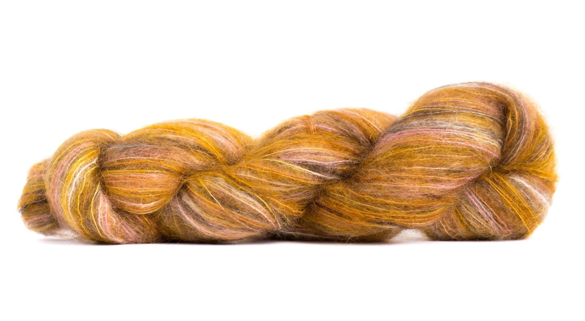 Manos Del Uruguay Cabrito R9699 Butternut, 25g Hand Dyed Mohair lace Yarn - Image 4