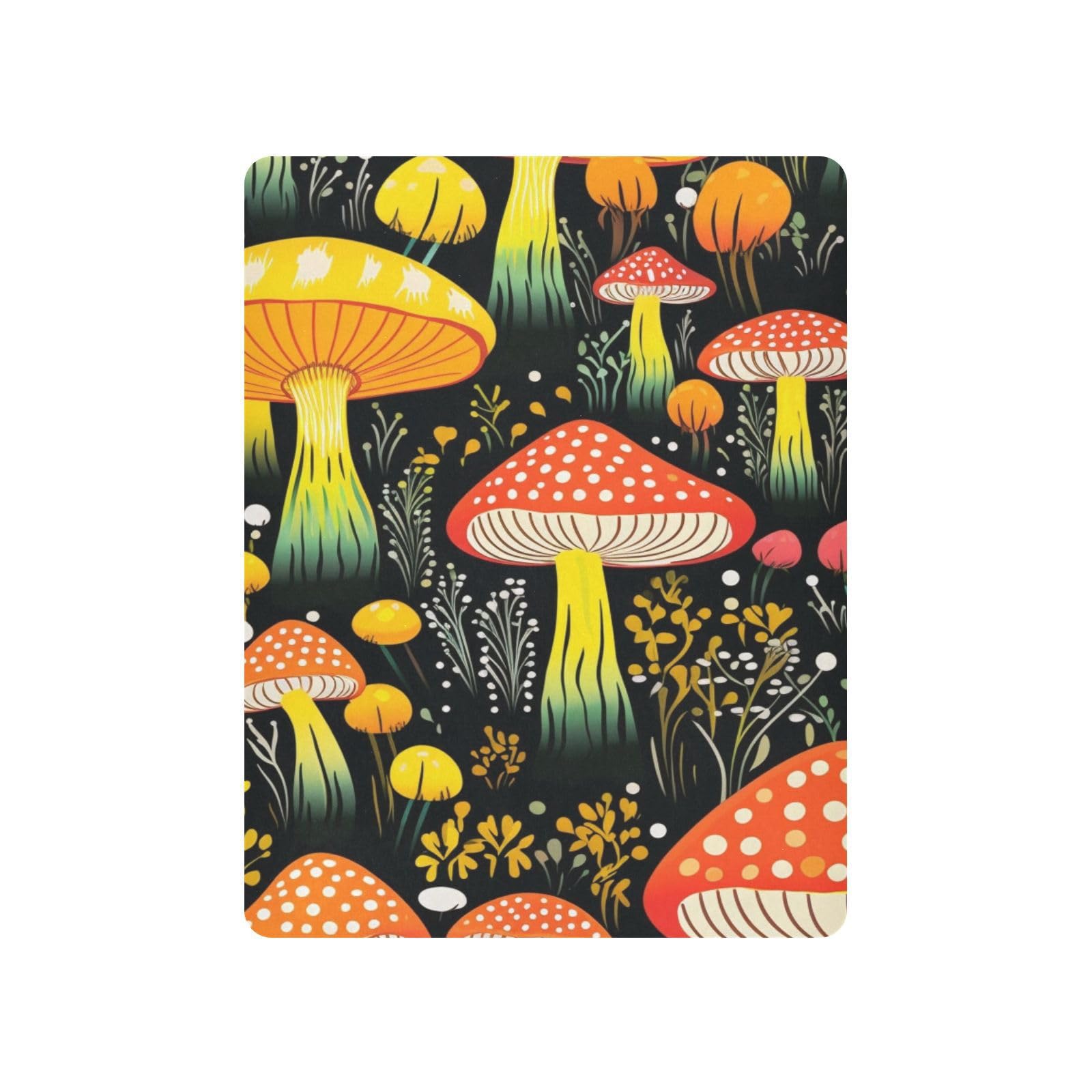 JIPONI Mushroom Fall Soft Playard Sheet- Pack & Play Sheets Fitted, Breathable Mattress Cover for Standard Size Play Yard, 39’x27’x5’