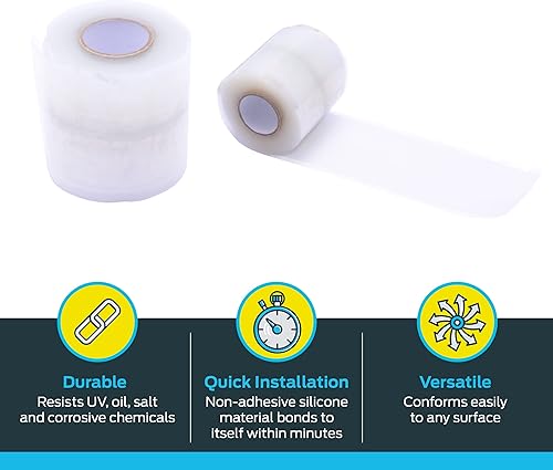 Miniatura 3 de SharkBite Envoltura de tubo de silicona para empujar para conectar accesorios de plomería de latón, 25406A