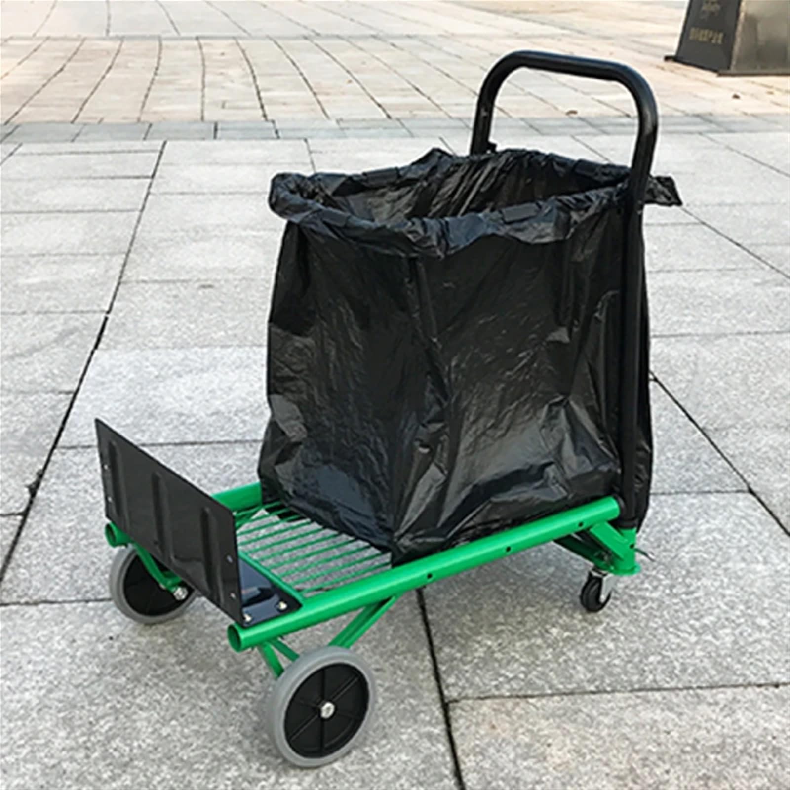 Flachbettwagen, klappbarer tragbarer Palettenwagen, Traglast 90 kg, Kleiner Anhänger, Müllwagen