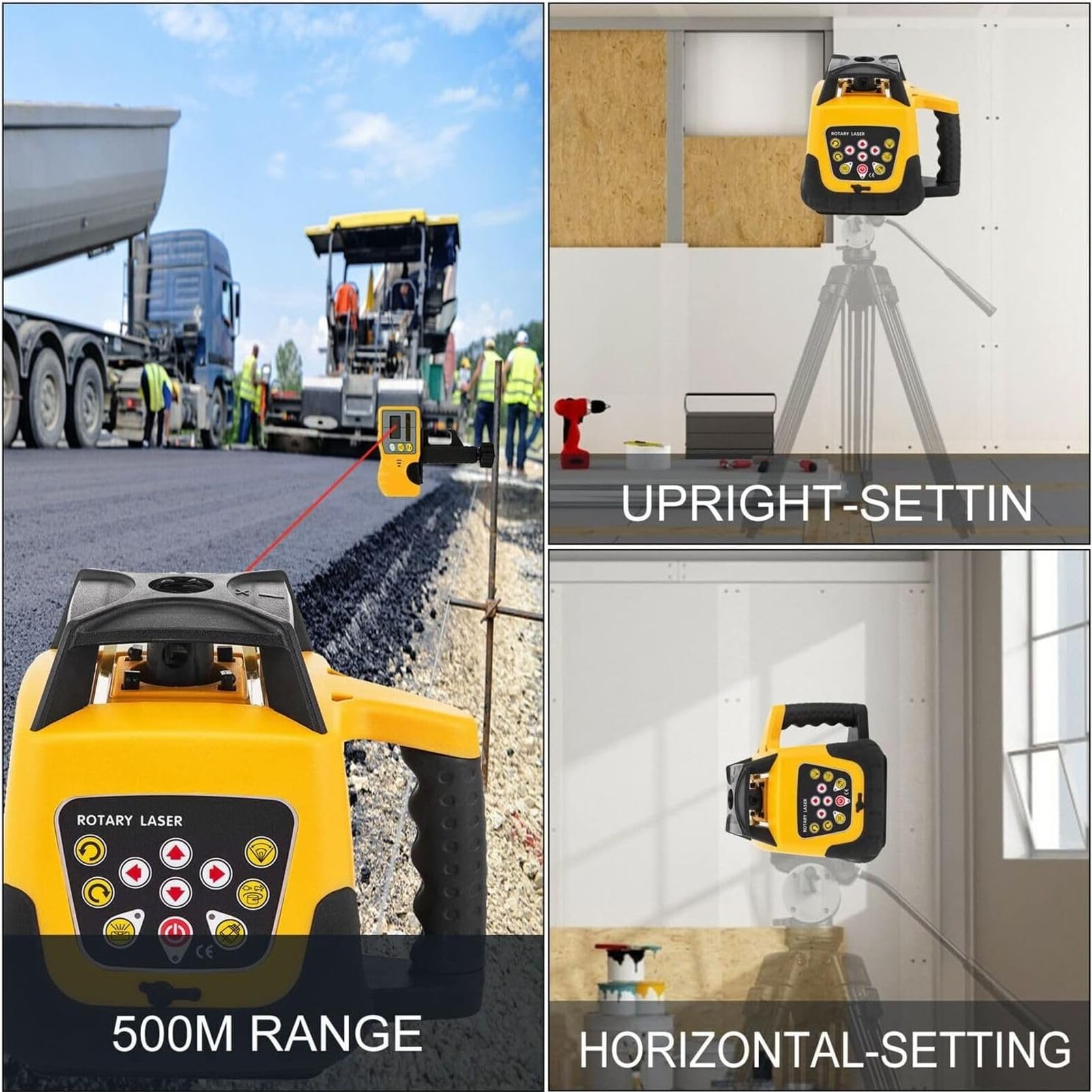 Niveles Láser Rotativos, Kits De Sistema, Líneas De Cruce Horizontal Vertical Autonivelante, Kits De Nivel De Líquido, Para Construcción