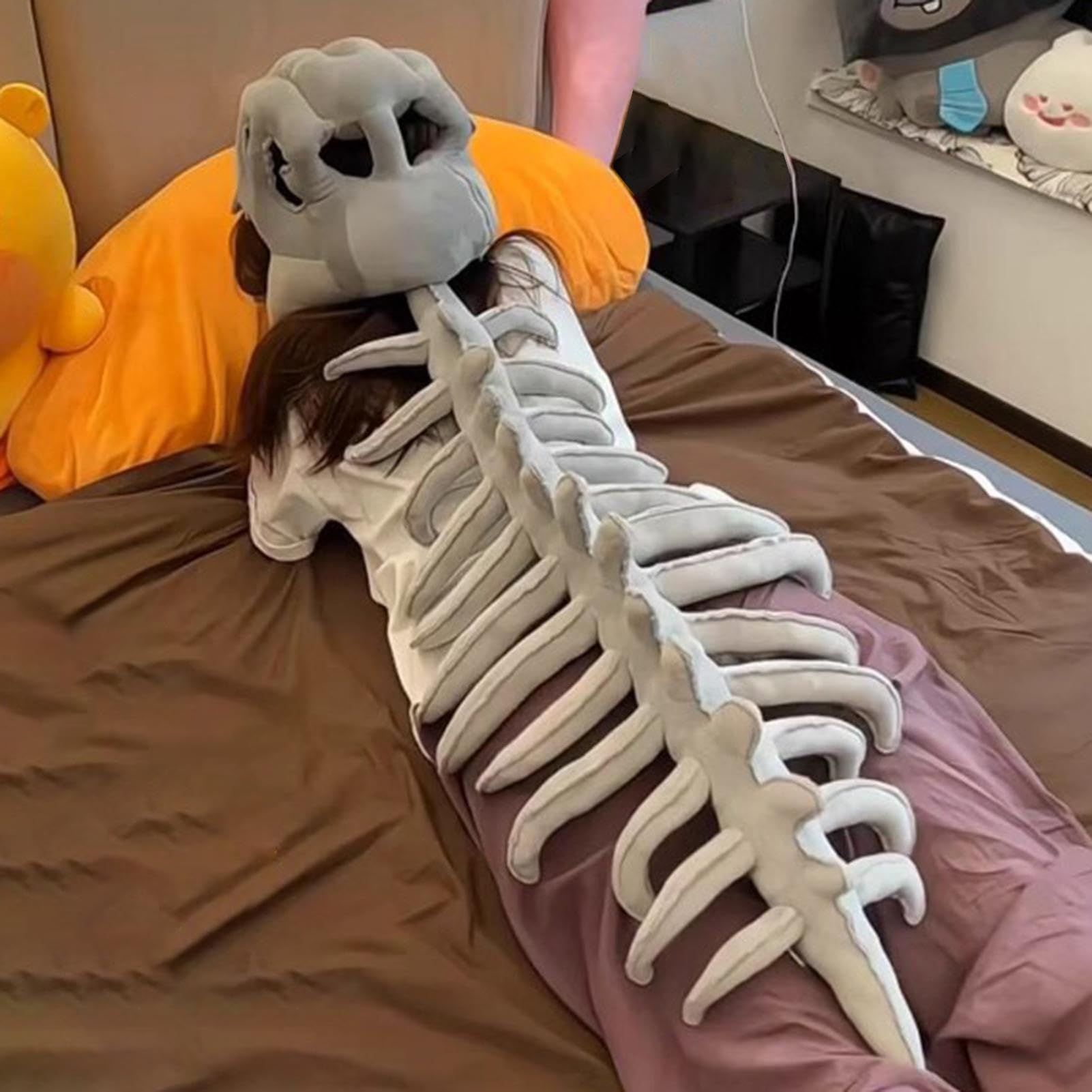 Generico Costume di Dinosauro Abito per Cosplay e di Ruolo | Accessorio Costume Scheletro Dinosauro Halloween con Effetto Sonoro Per Feste Di Halloween, Eventi A Tema, Raduni,