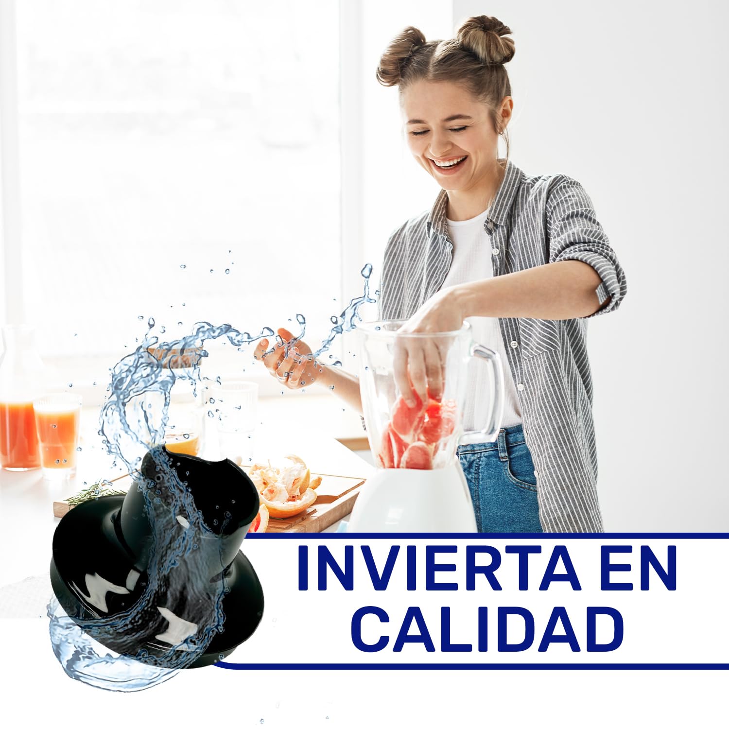 MONTERAL Tapa de Engranaje para Batidora de Mano para Bol HC 350 ml con Código Original 7322111264 AS00005266 para Braun Minipimer - Garantía de 10 Años