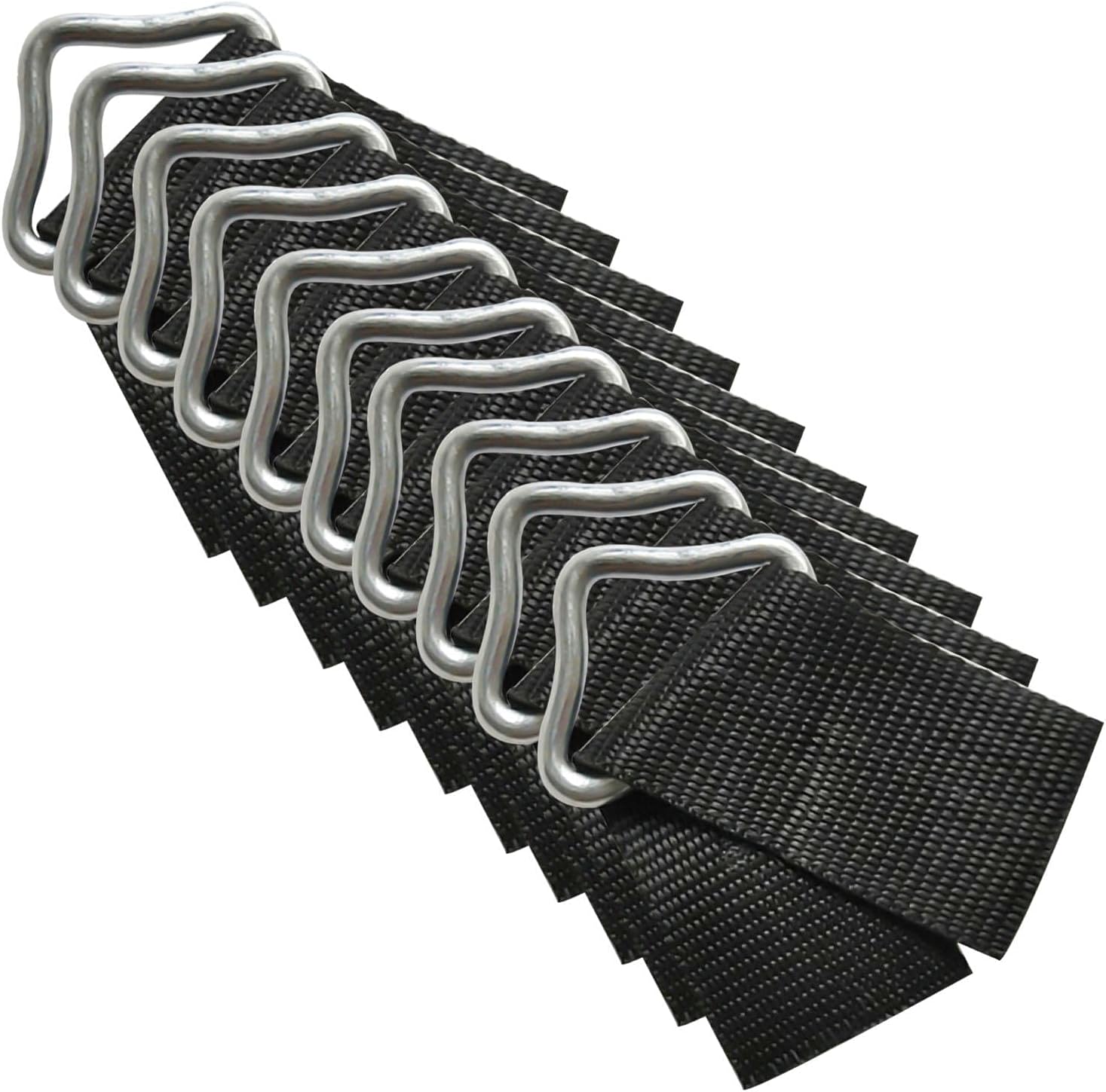 Tookie Trampoline Triangle Buckle, 10pcs Triangle Rings Buckle V-Rings, High Strength Erosion Resistance Metal Triangle Ring Buckle for Trampoline Replacement Repair(Size:Triangle Ring with Webbing)