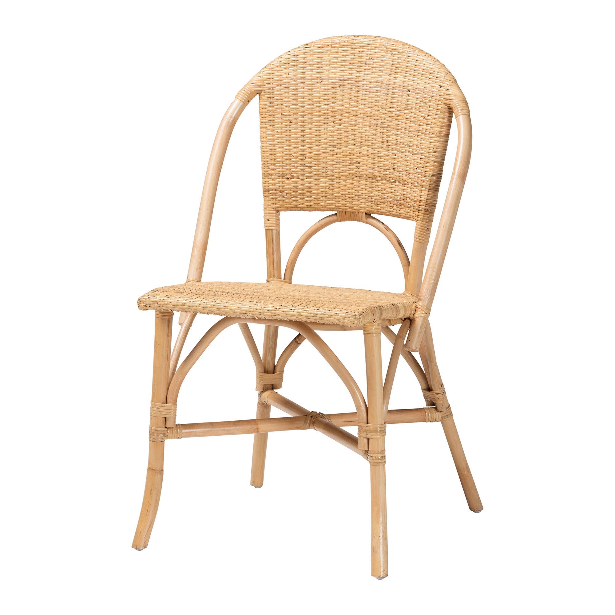 Bali & pari Jaylyn Bohemian Natural Rattan Dining Chair