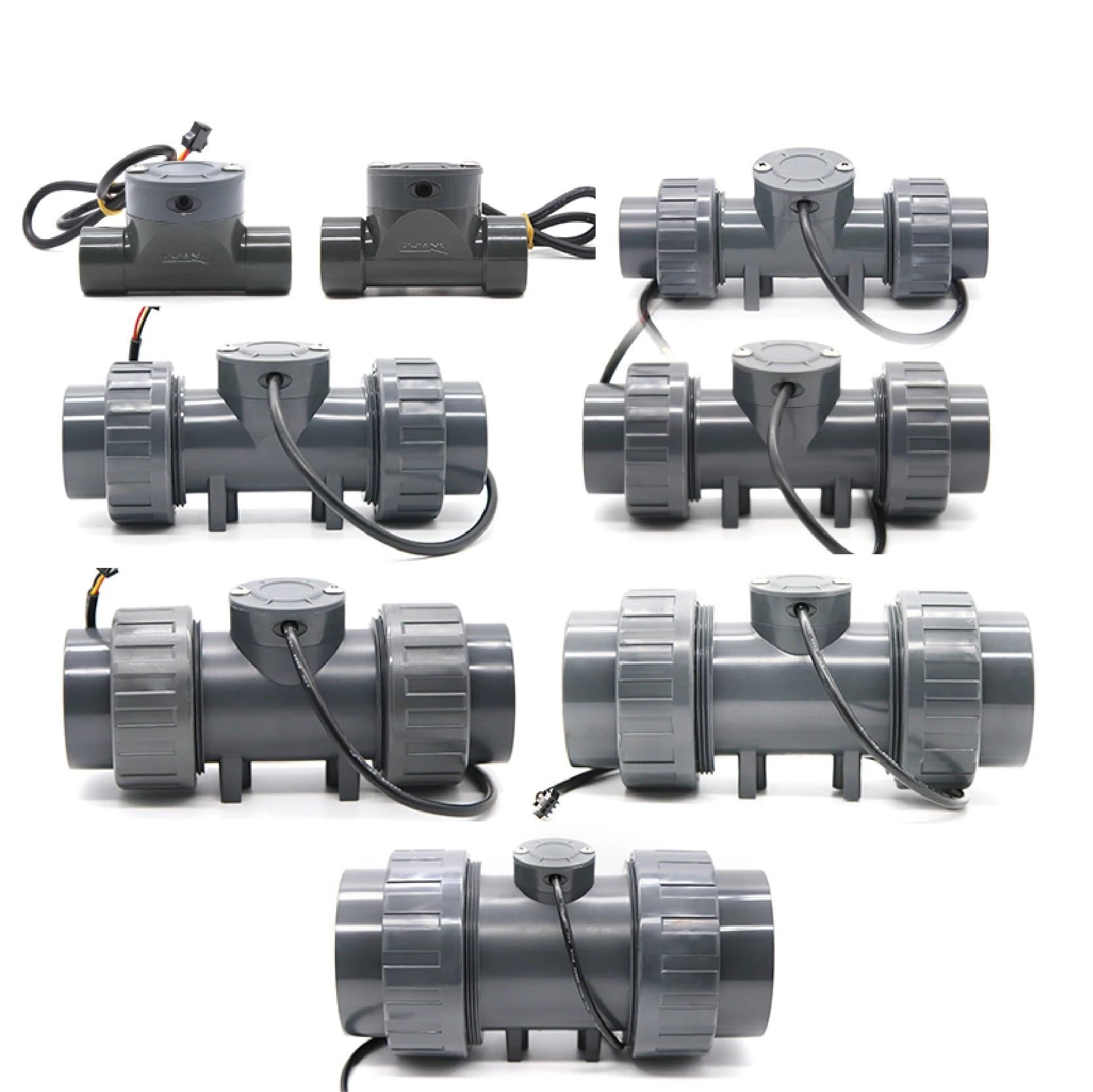 1 Uds. Medidor de Flujo de tubería electromagnética de PVC DN15-DN50 Sensor de Agua con RS485(ZJPVC-DN25)