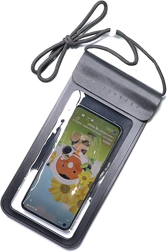 Baitoo Waterproof Phone Pouch,IPX8 Waterproof Phone Case Bag Holder for iPhone 15/14 Plus/13 Pro Max/12 Pro Max/11 Pro Max/Xs Max to 6.9" for Swimming (Black(5" to 6.9" Phone) - 1 Piece)